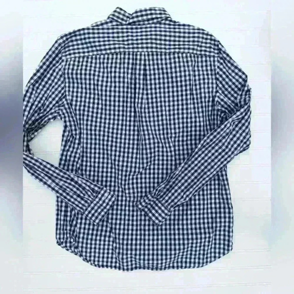 GAP Navy/White Plaid Slim Button Down Shirt - Picture 2 of 4